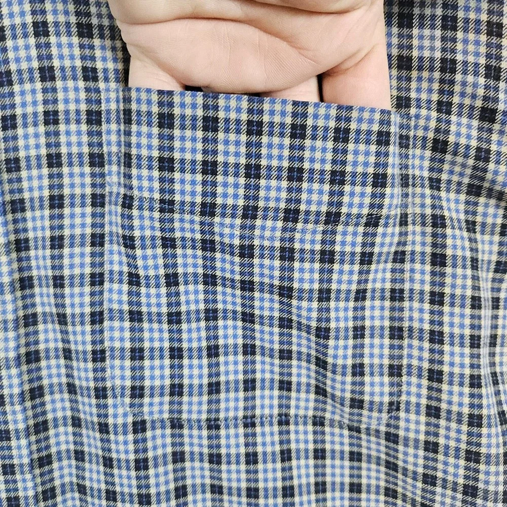 J Crew Men's Multicolor Mini-Check Shirt Size‎ M 100% Cotton Mini-Pane Preppy